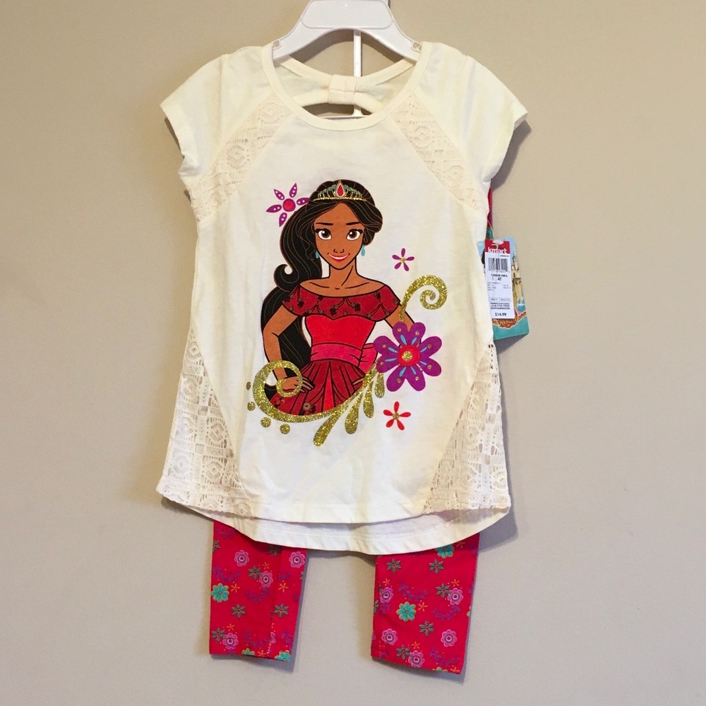 Disney, Elena of Avalon Toddler Girls 2 piece set size 4T.
